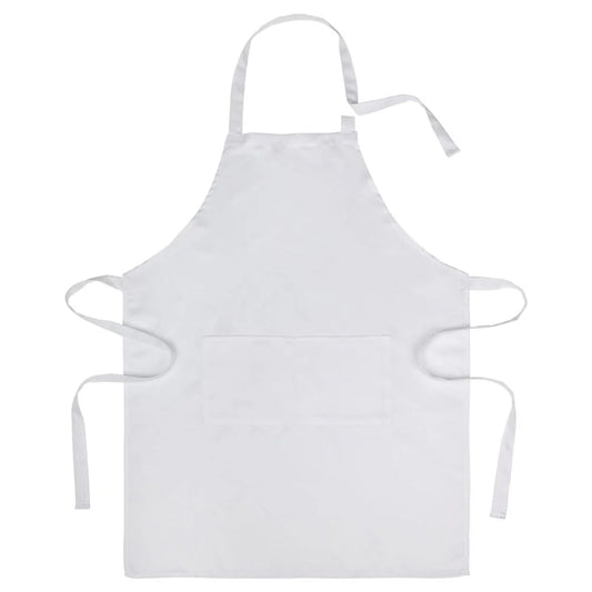 Adult White Polyester Apron